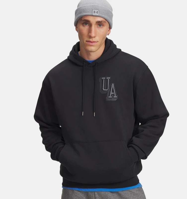 קפוצ';ון שחור עם סמל אנדר ארמור Under Armour