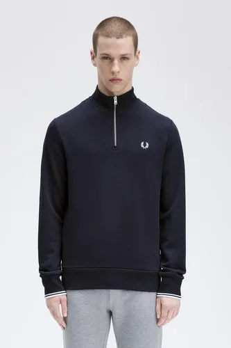 סווטשירט לגבר עם חצי רוכסן של פרד פרי FRED PERRY .