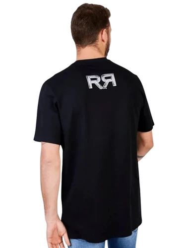 ריפליי REPLAY טי שירט לוגו קצרה גברים שחור